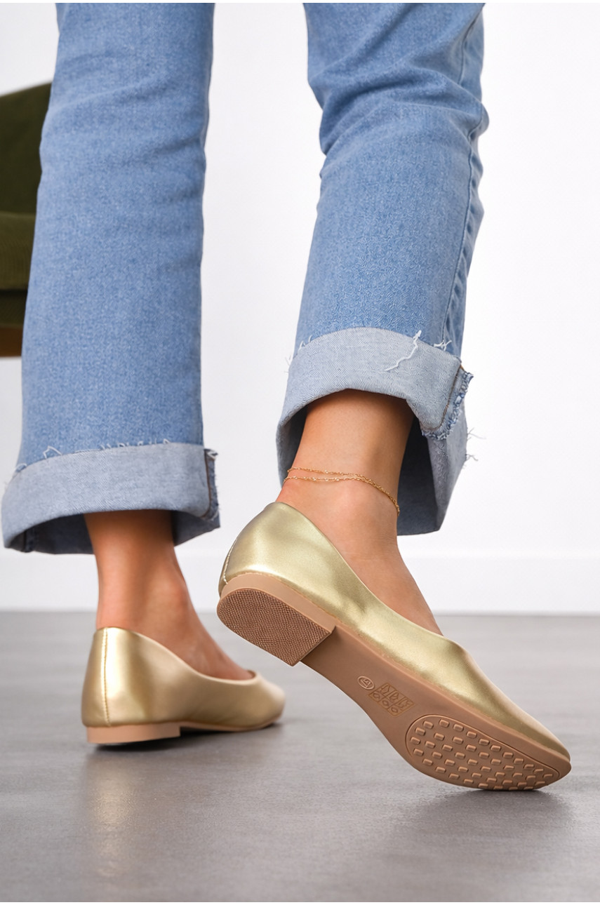 Балетки женские золотистого цвета Е338-9 212204