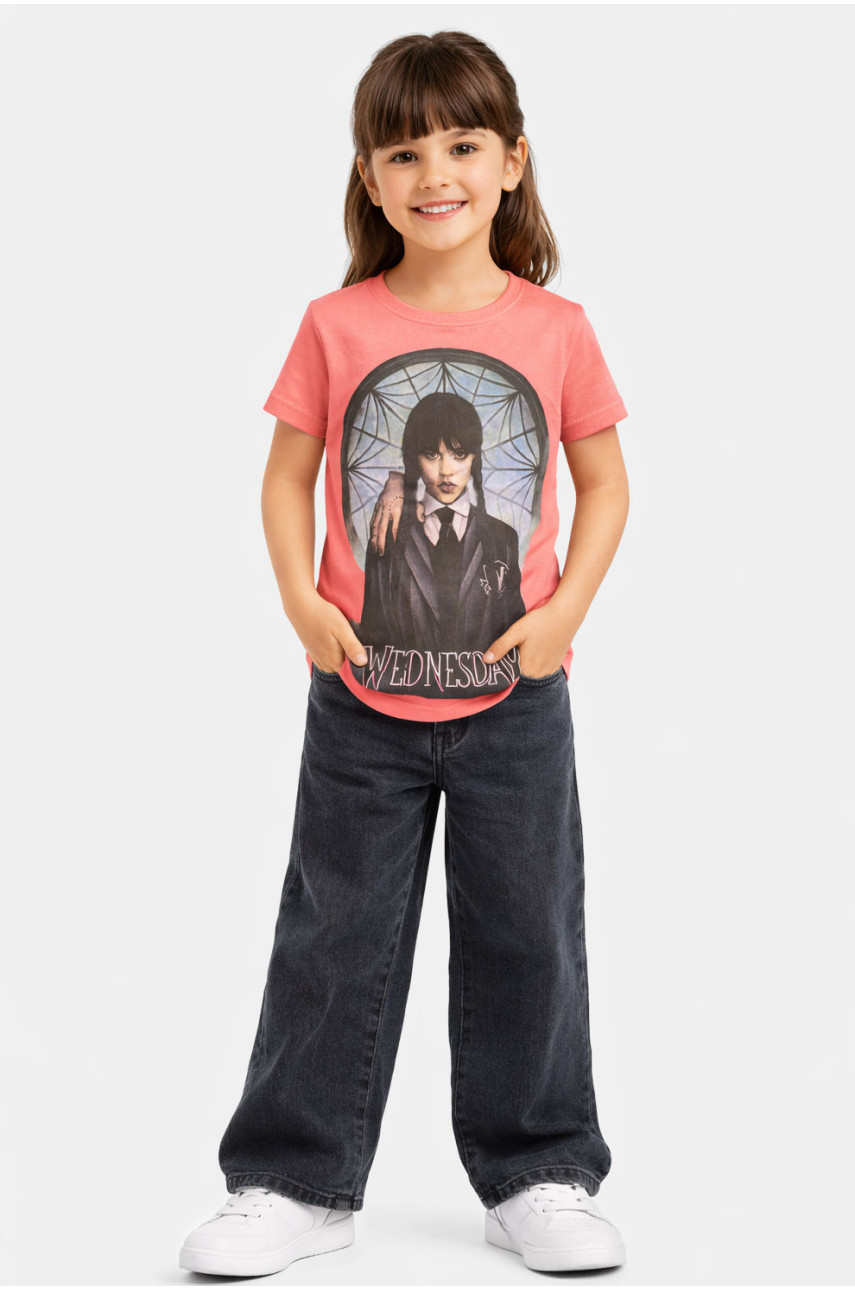 Футболка детская для девочки розового цвета с принтом 212206