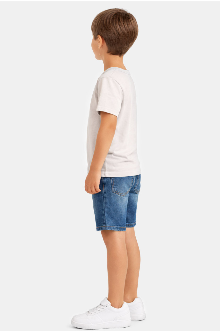 Футболка детская для мальчика белого цвета с принтом 212213