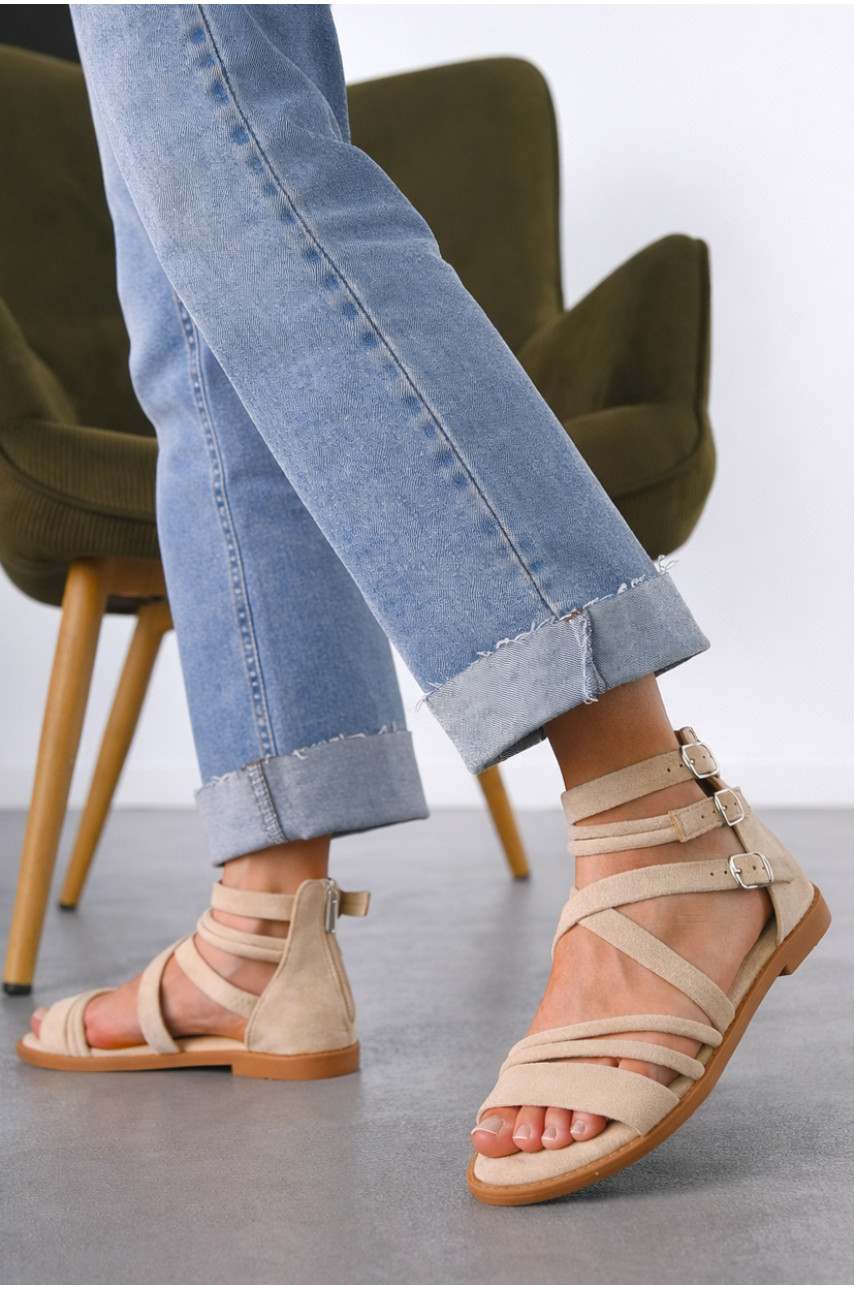 Босоніжки жіночі бежевого кольору К892-3 212218