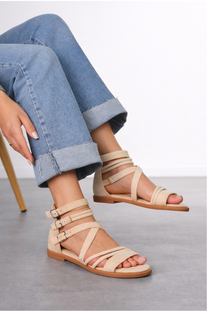 Босоніжки жіночі бежевого кольору К892-3 212218