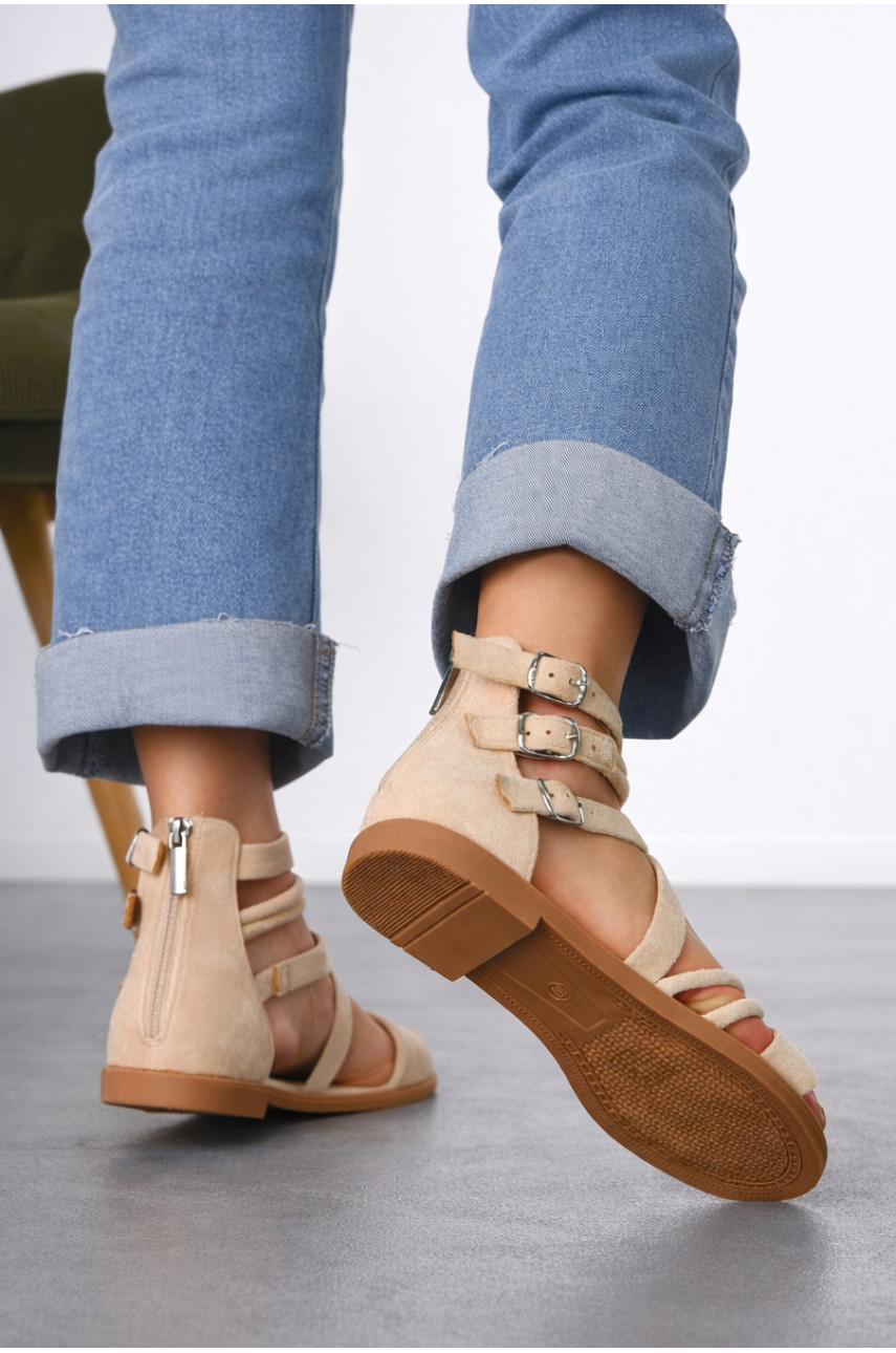 Босоніжки жіночі бежевого кольору К892-3 212218