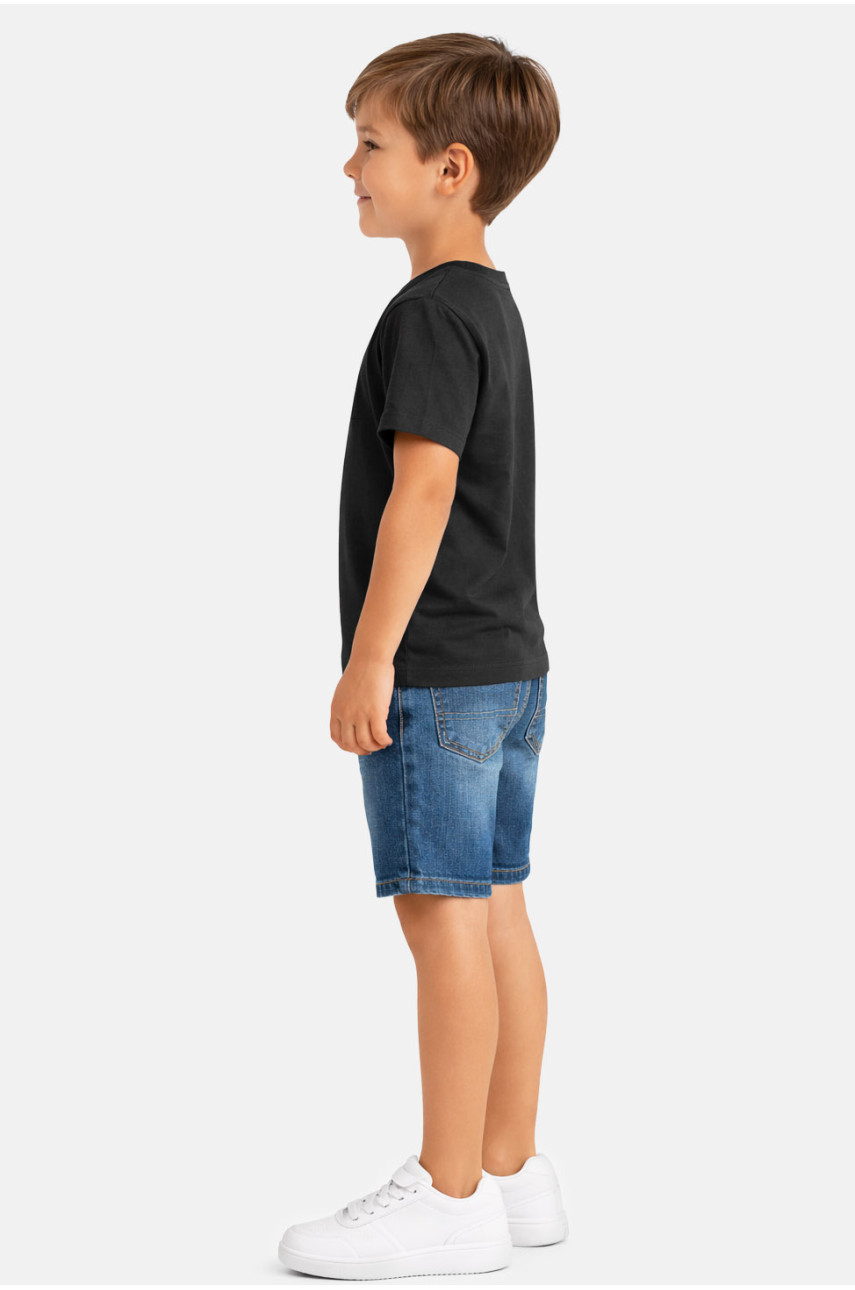 Футболка детская для мальчика черного цвета с принтом 212228