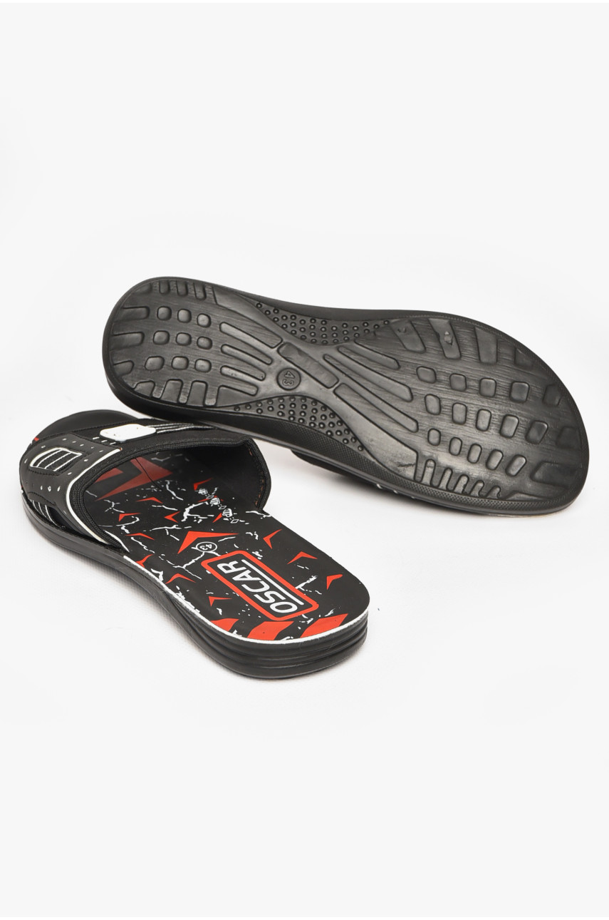 Шлепки мужские черно-белого цвета s-32 212237 Шлепки мужские черно-белого цвета s-32 212237