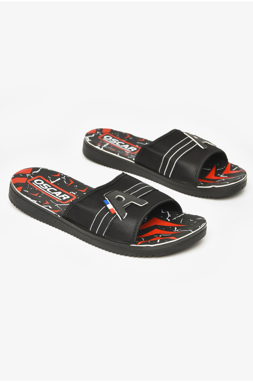 Шлепки мужские черно-белого цвета s-28 212240