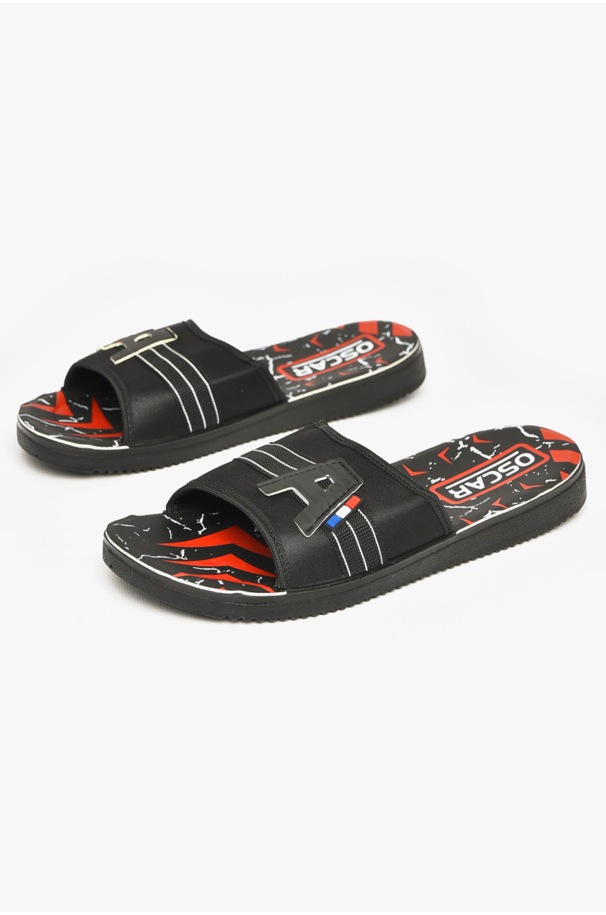 Шлепки мужские черно-белого цвета s-28 212240