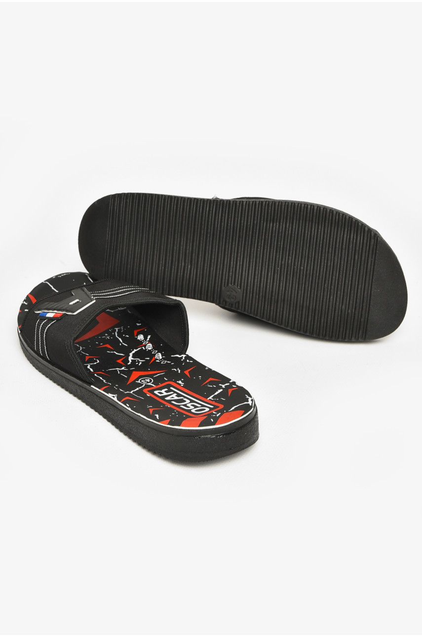 Шлепки мужские черно-белого цвета s-28 212240 Шлепки мужские черно-белого цвета s-28 212240