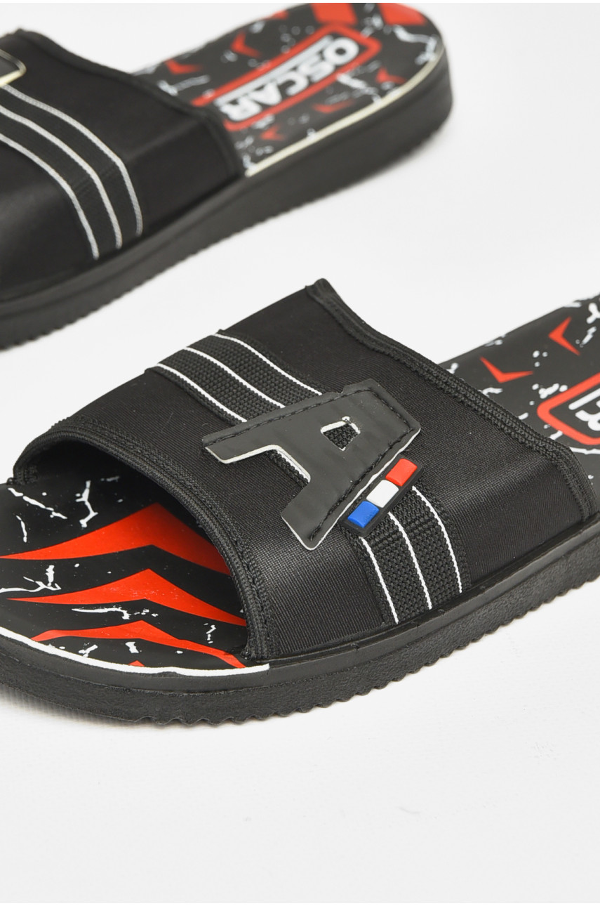 Шлепки мужские черно-белого цвета s-28 212240 Шлепки мужские черно-белого цвета s-28 212240