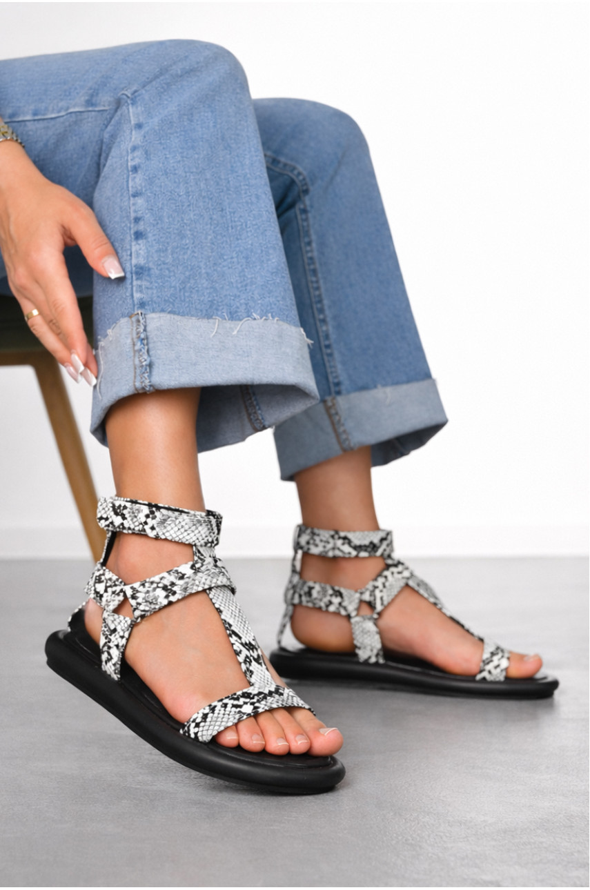 Босоніжки жіночі черно-білого кольору W 2260-16 212268