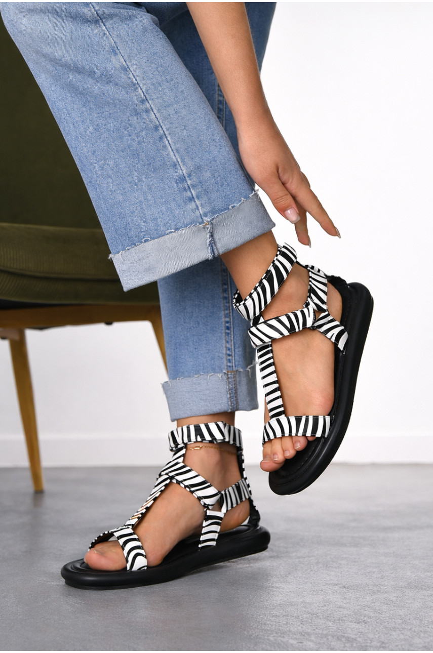 Босоніжки жіночі черно-білого кольору W 2260-17 212270