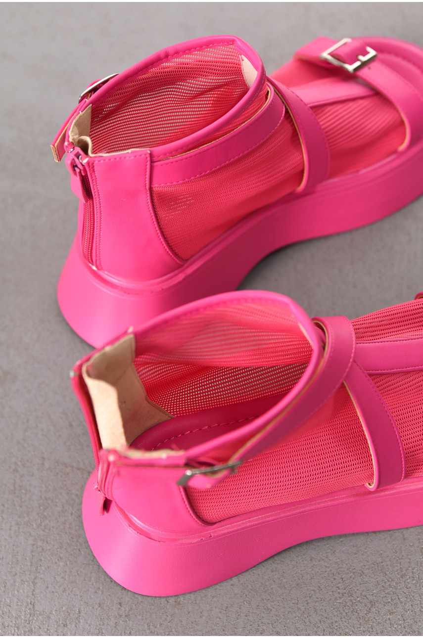 Босоніжки жіночі малинового кольору S6657-5 212275