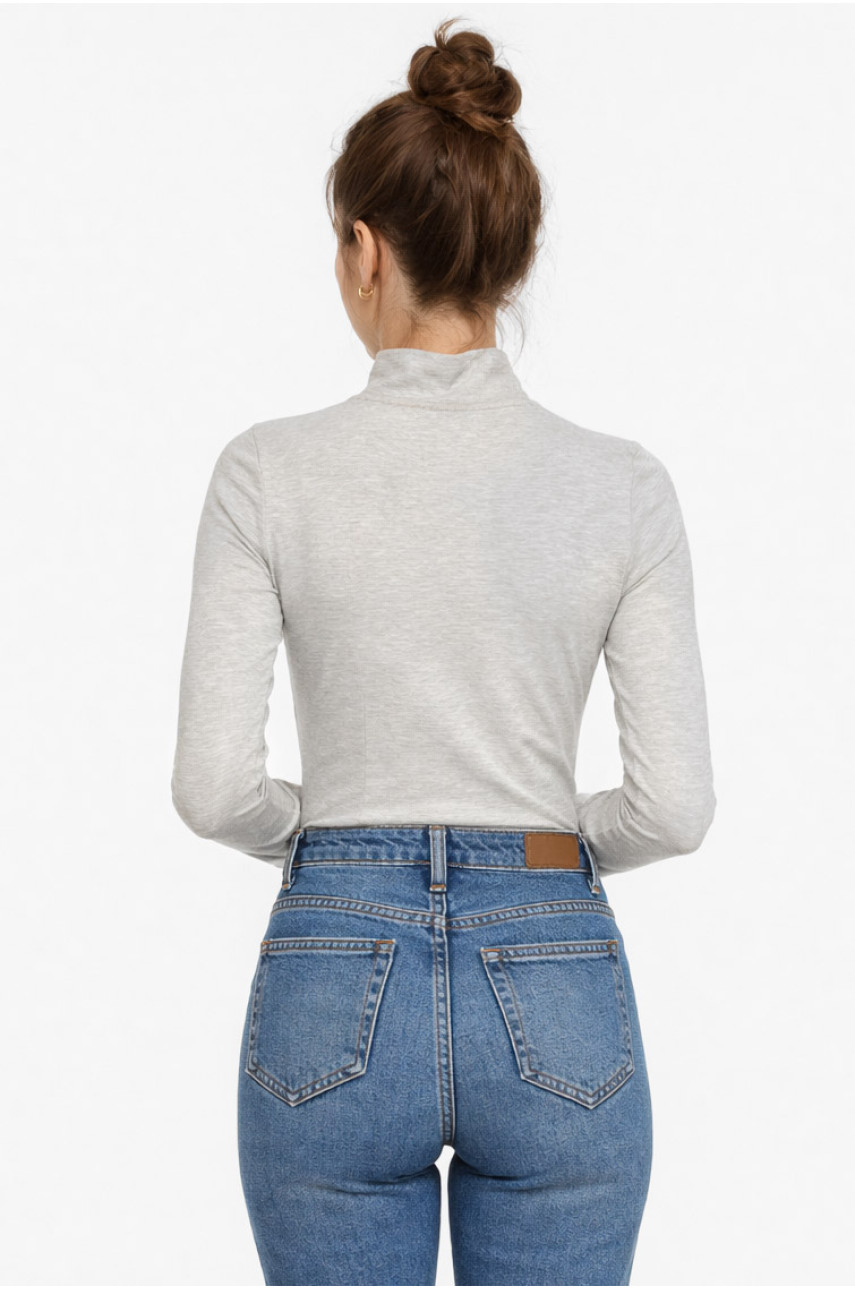 Боді жіноче однотонне сірого кольору 1008 212328