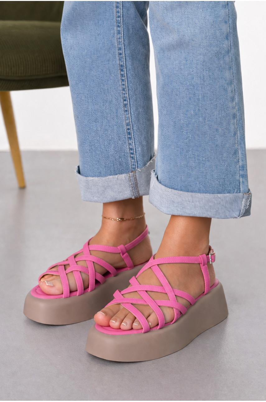 Босоніжки жіночі рожевого кольору Т7020-27 212344