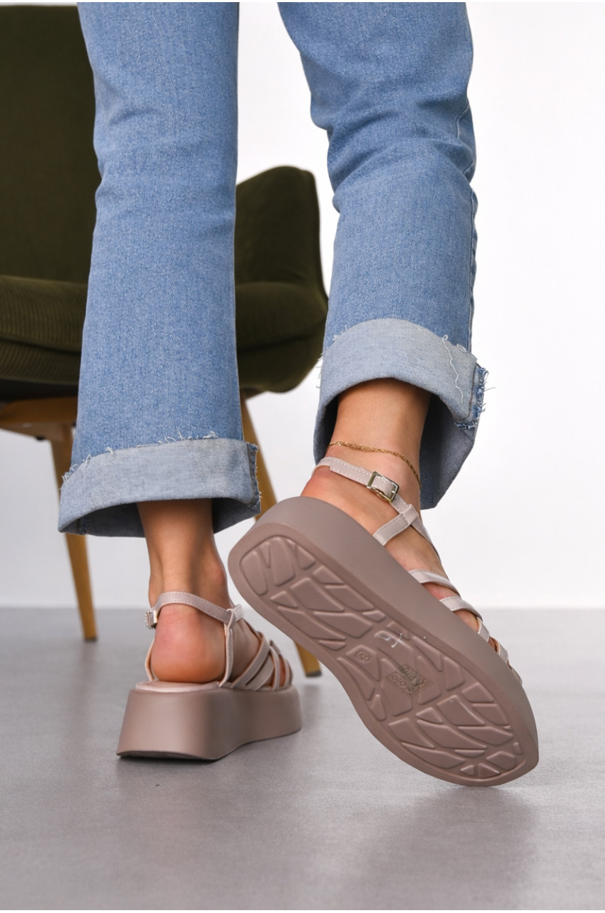 Босоніжки жіночі світло-бежевого кольору Т7020-35 212345