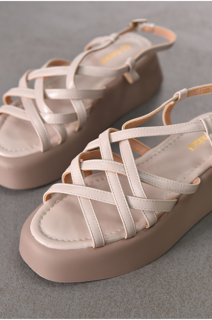 Босоніжки жіночі світло-бежевого кольору Т7020-35 212345