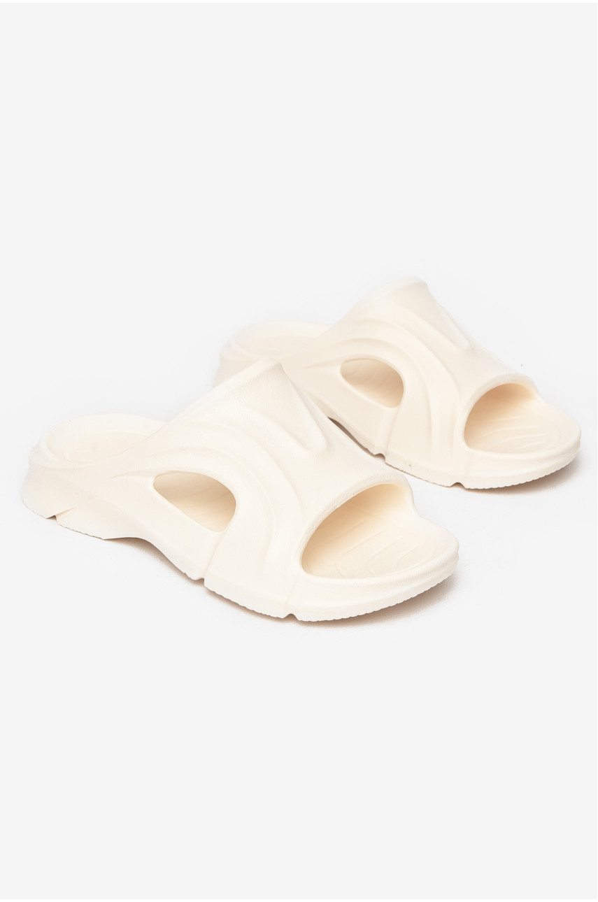 Шльопанці піна жіночі молочного кольору 5075-2 212361