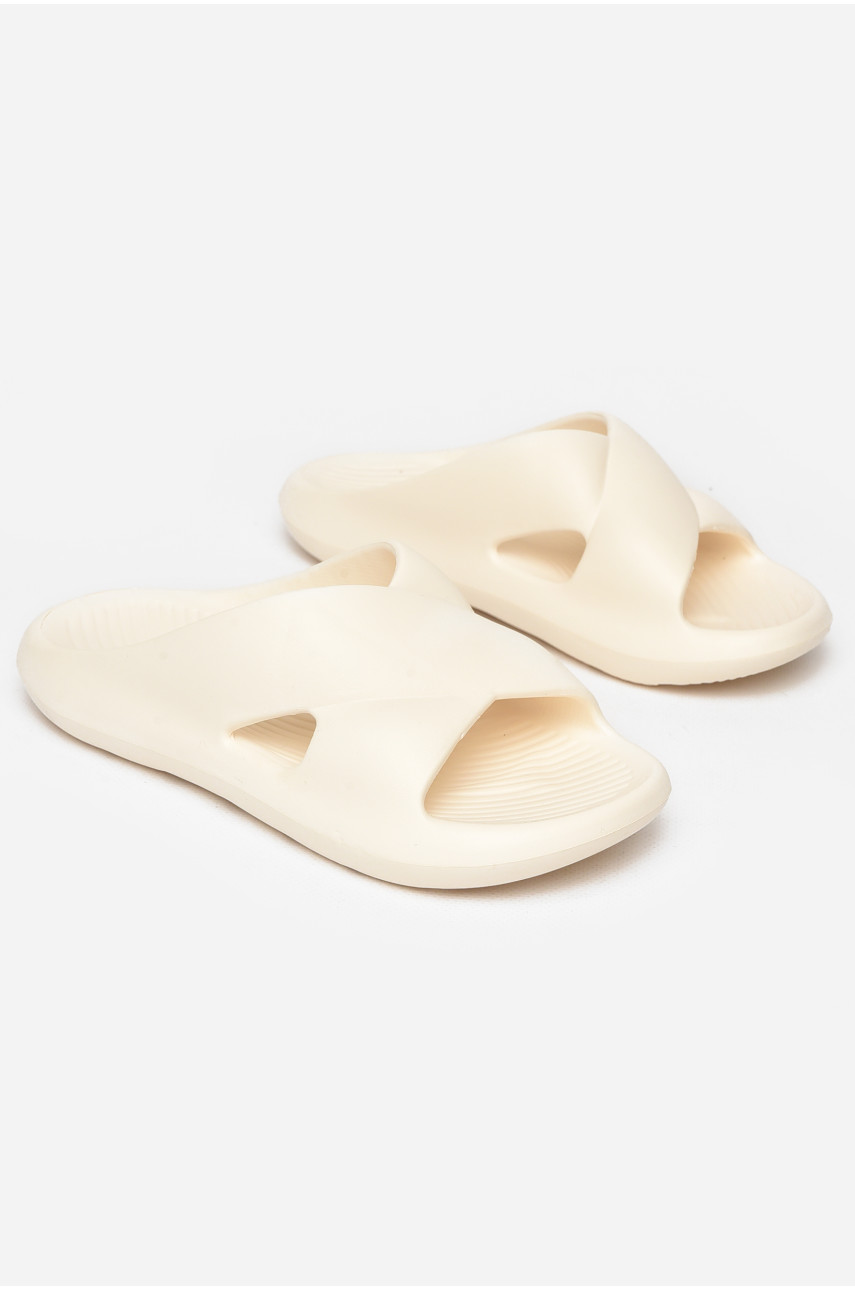 Шльопанці піна жіночі молочного кольору 5065-2 212365