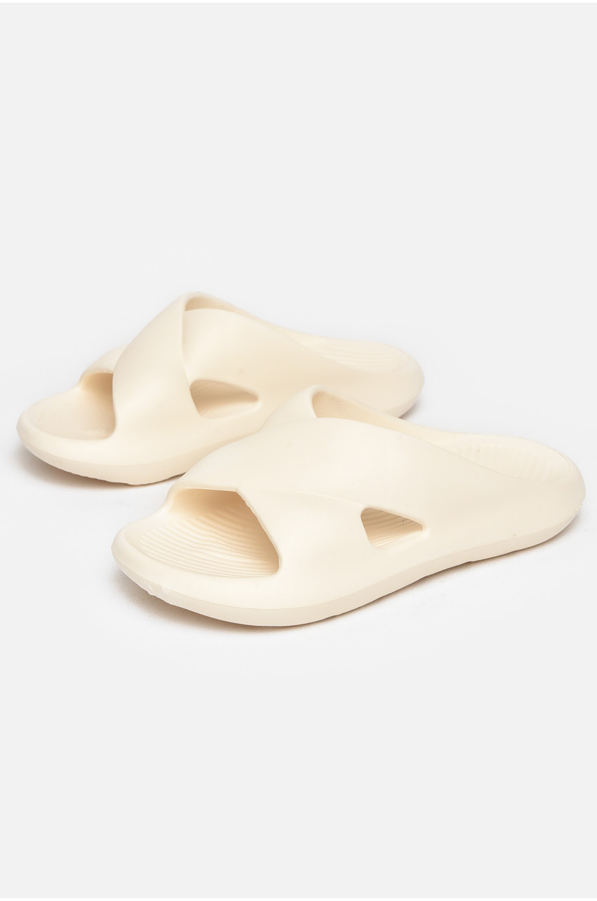 Шльопанці піна жіночі молочного кольору 5065-2 212365