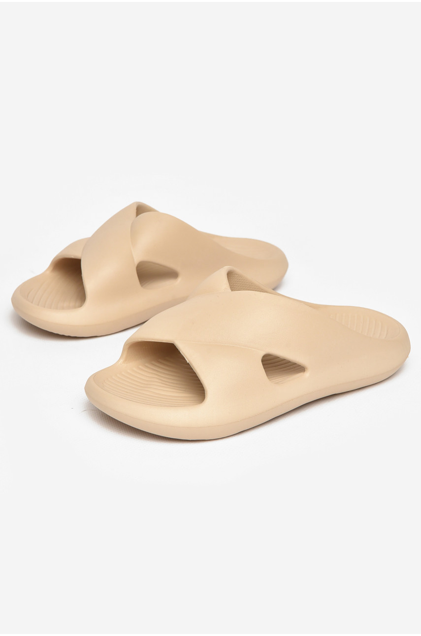 Шльопанці піна жіночі бежевого кольору 5065-2 212366