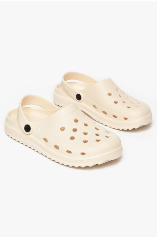 Кроксы женские молочного цвета 5063-2 212376