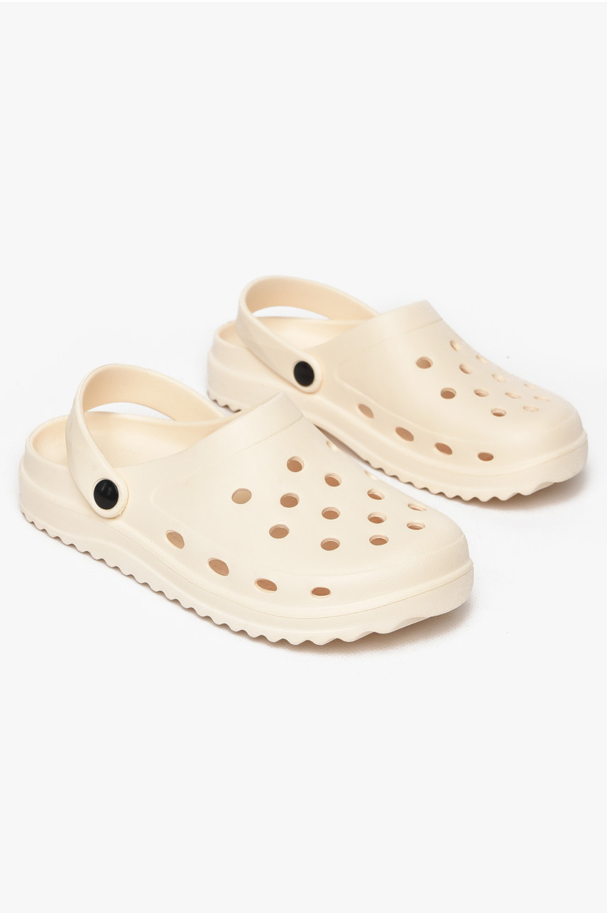 Кроксы женские молочного цвета 5063-2 212376