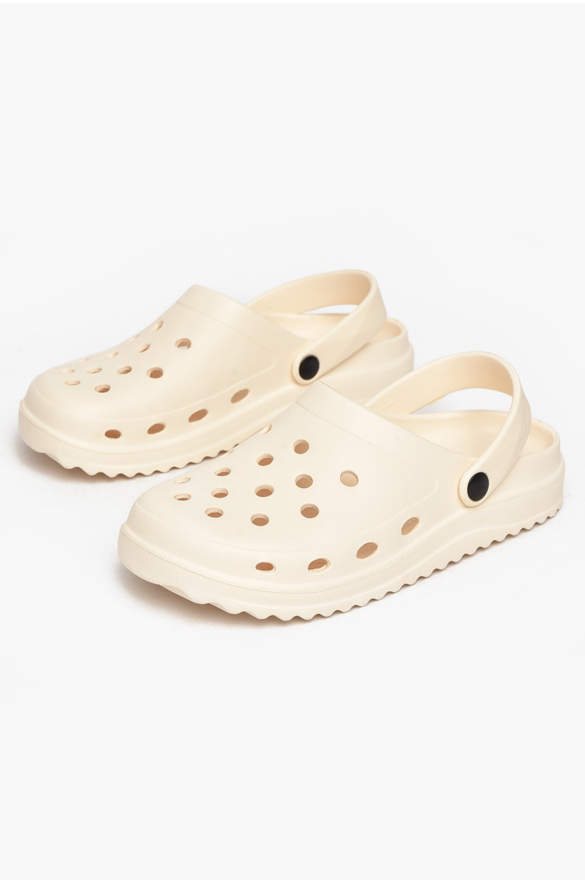 Кроксы женские молочного цвета 5063-2 212376