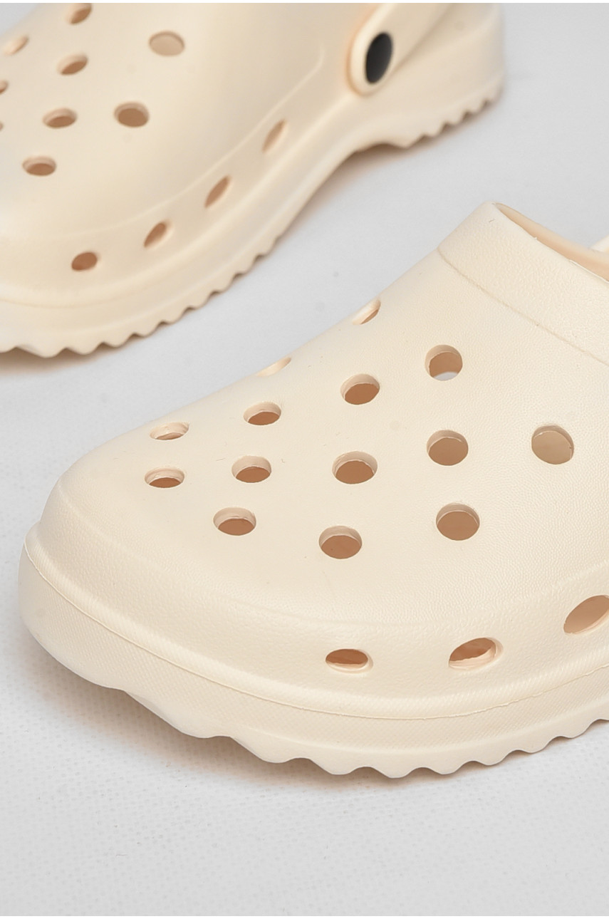 Кроксы женские молочного цвета 5063-2 212376