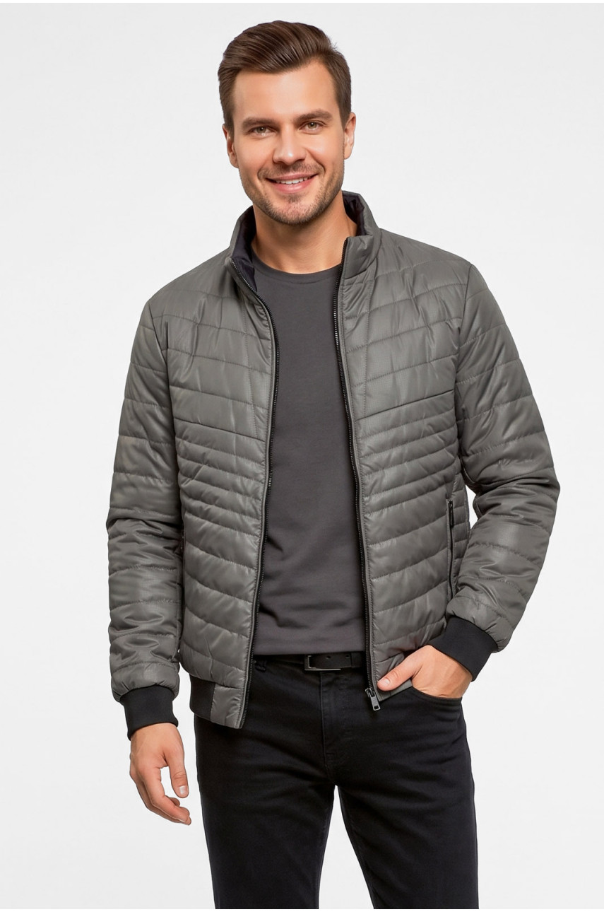 Куртка мужская демисезонная серого цвета S711 212390