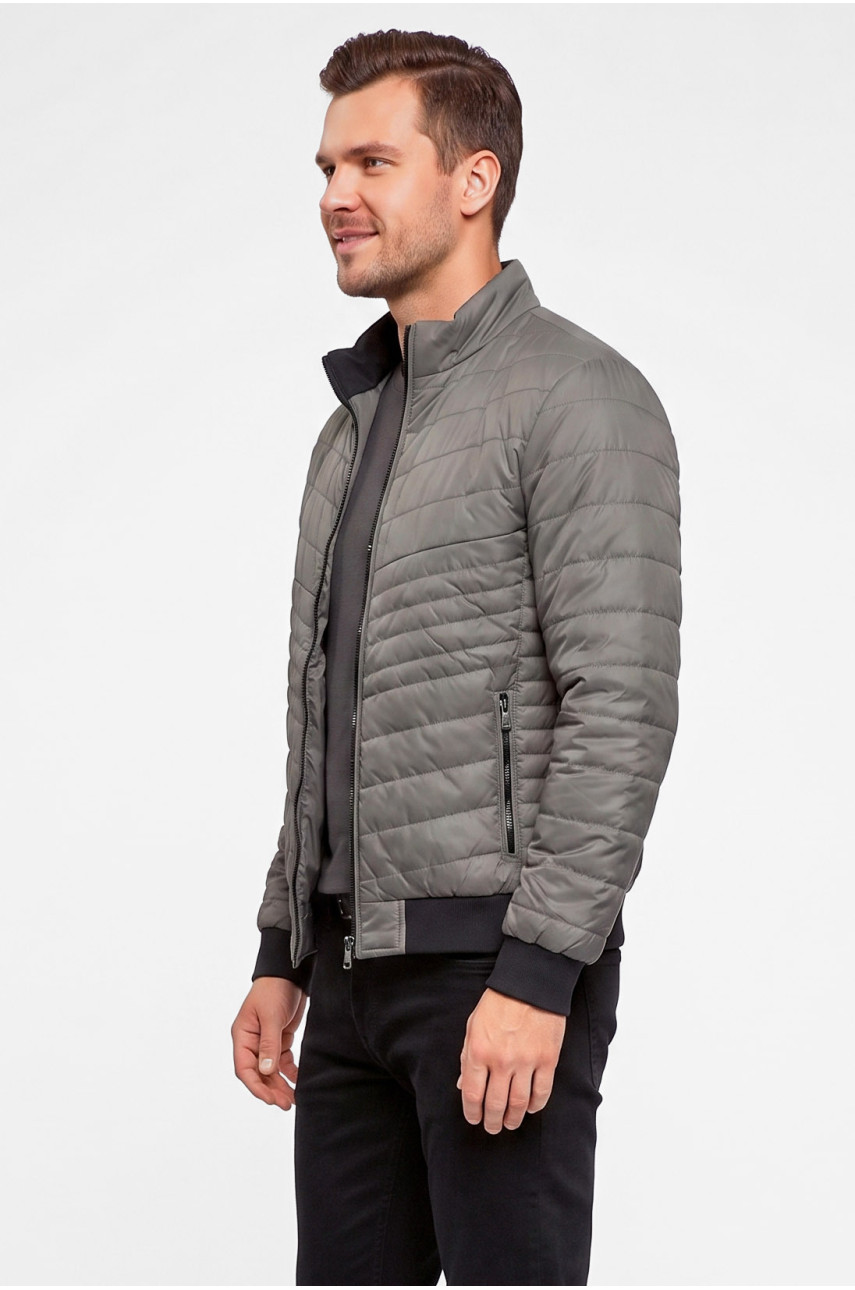 Куртка мужская демисезонная серого цвета S711 212390