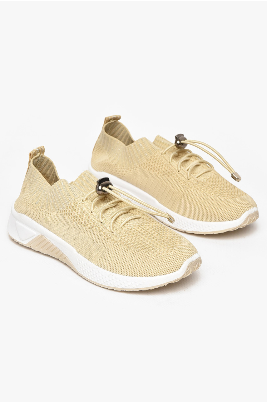 Кроссовки детские бежевого цвета 212391