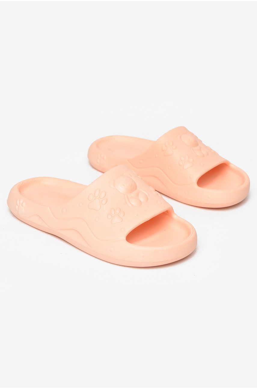 Шлепки детские для девочки пена персикового цвета 5066-3 212395