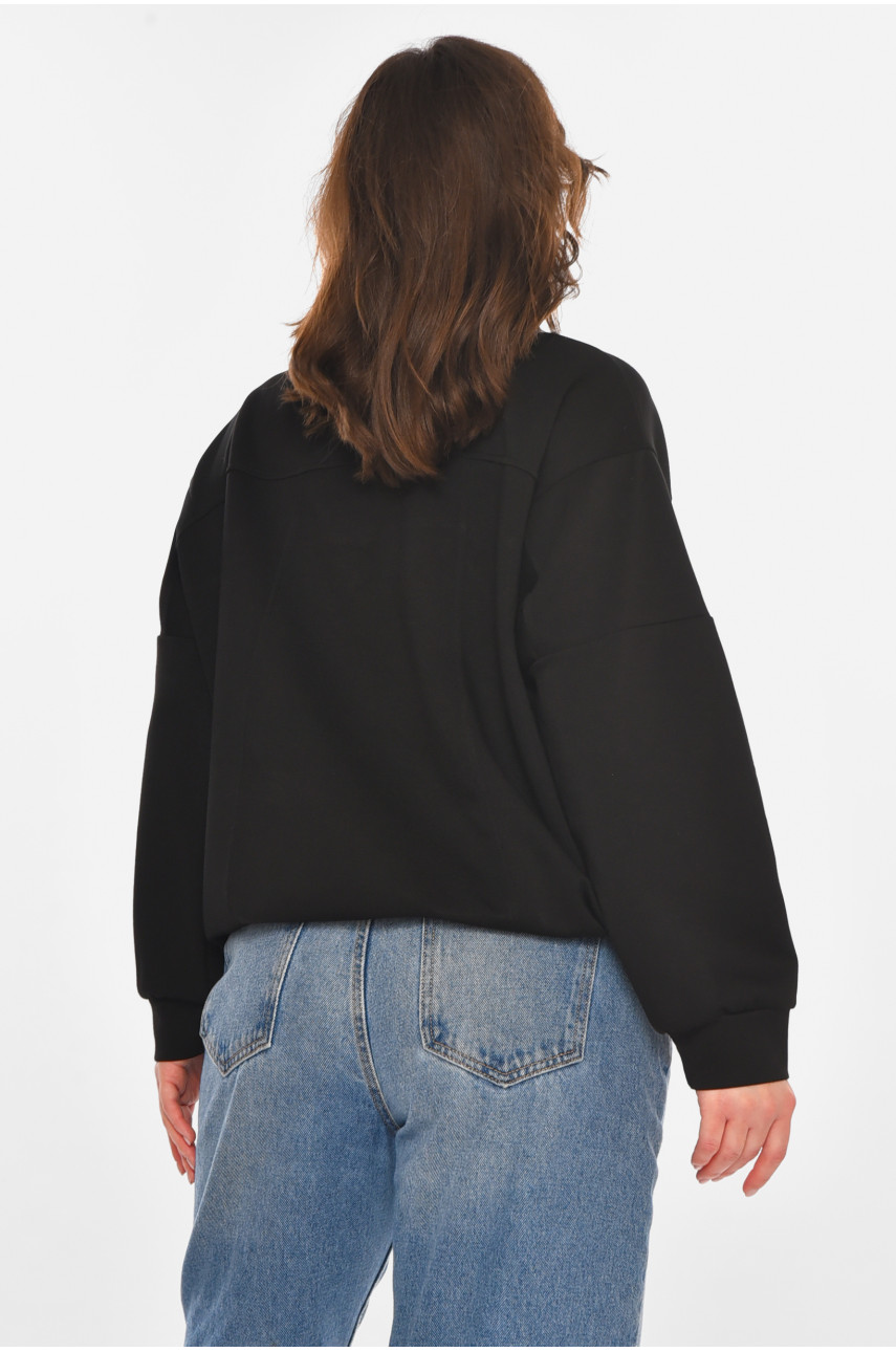 Кофта жіноча однотонна чорного кольору 2702 212397