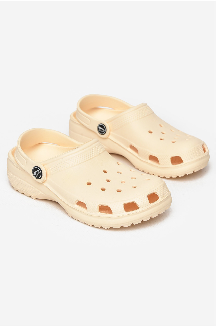 Кроксы детские светло-желтого цвета 3001-3 212399