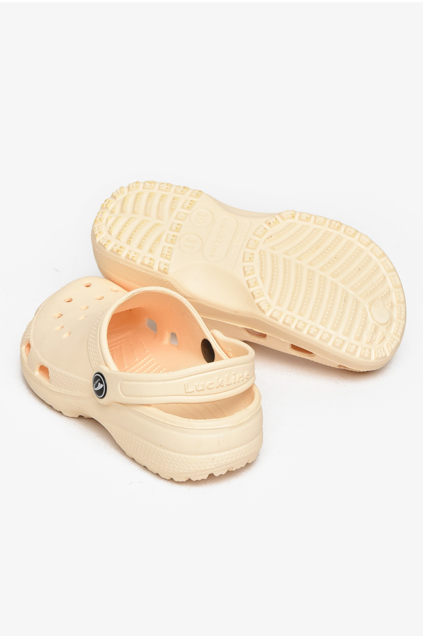 Кроксы детские светло-желтого цвета 3001-3 212399