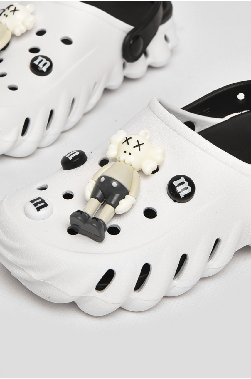 Кроксы детские белого цвета 5061-3 212402