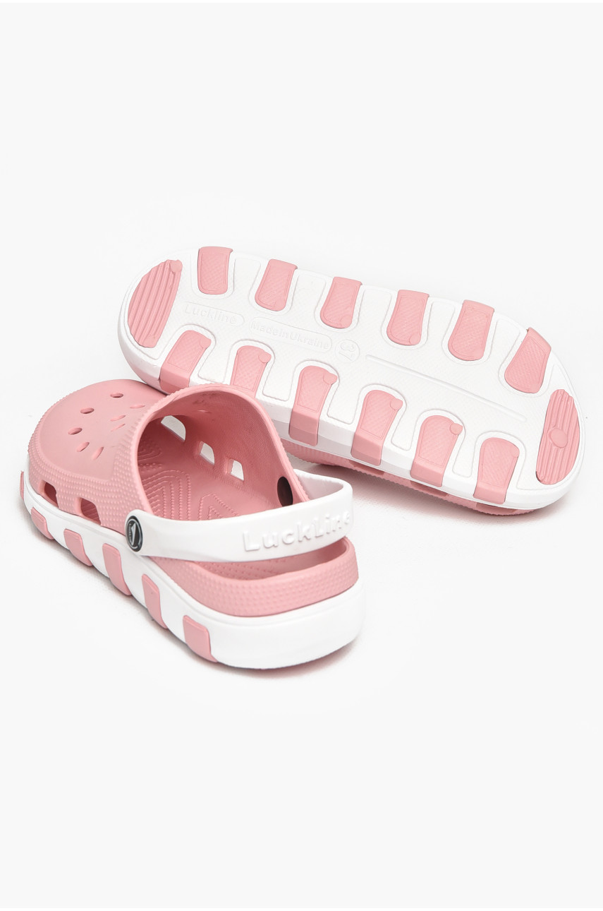 Кроксы женские пудрового цвета 3021-366 212404