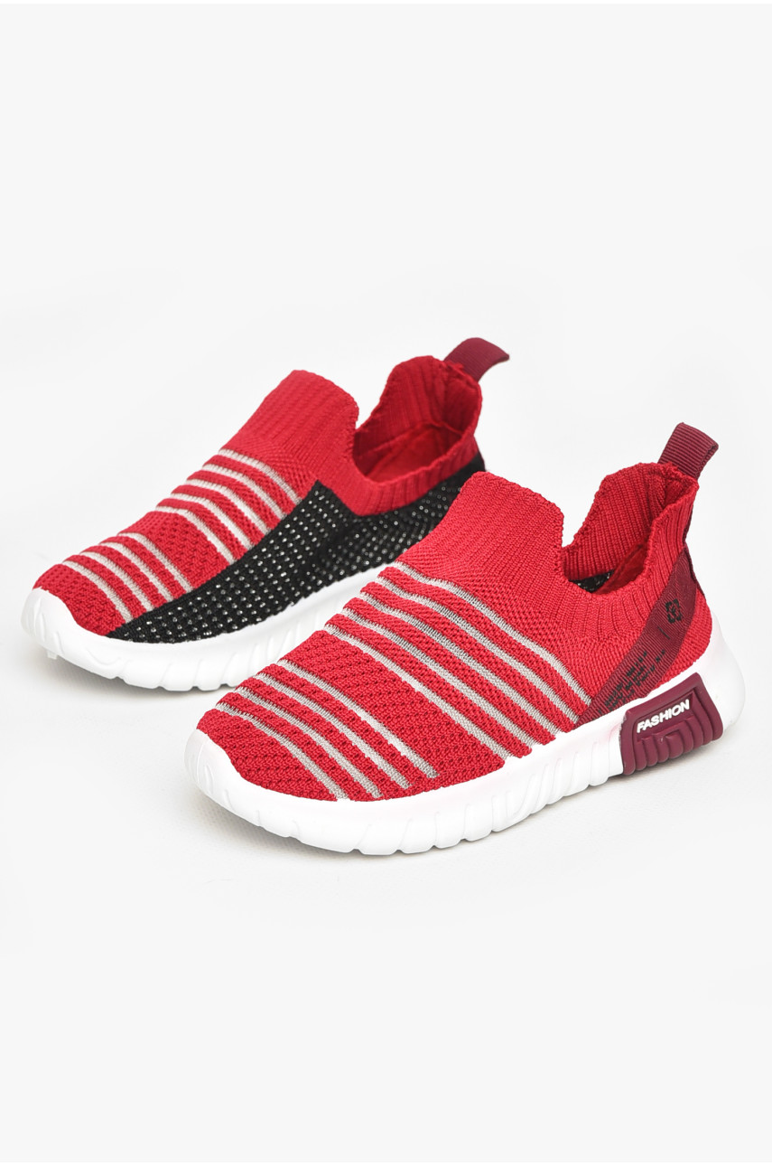 Кроссовки детские бордового цвета 212407