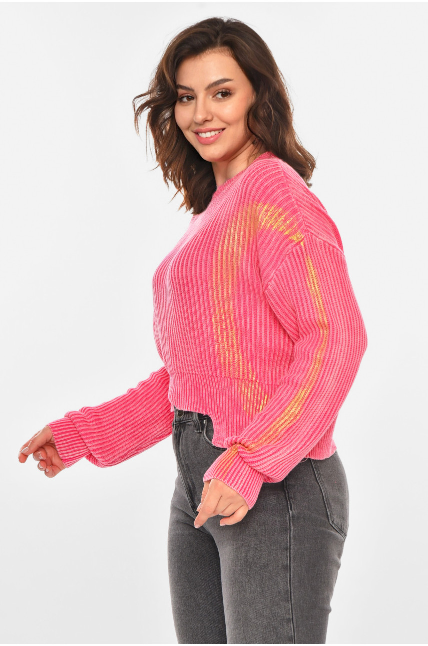 Светр жіночий рожевого кольору з принтом 97321 212408
