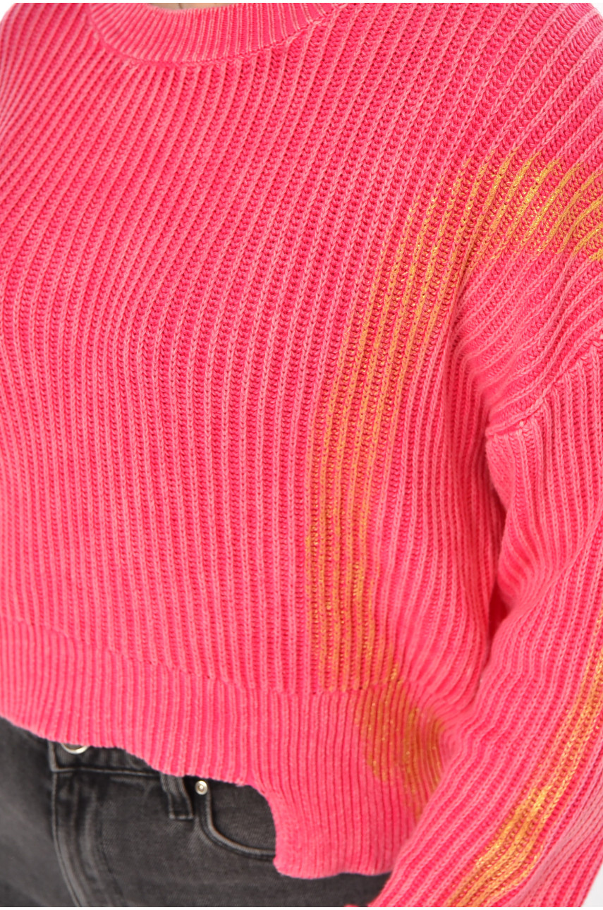 Светр жіночий рожевого кольору з принтом 97321 212408