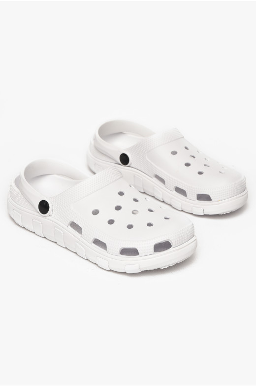 Кроксы женские белого цвета 3022-377 212411