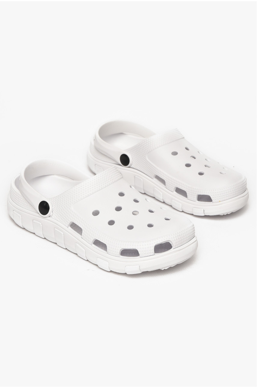 Кроксы женские белого цвета 3022-377 212411