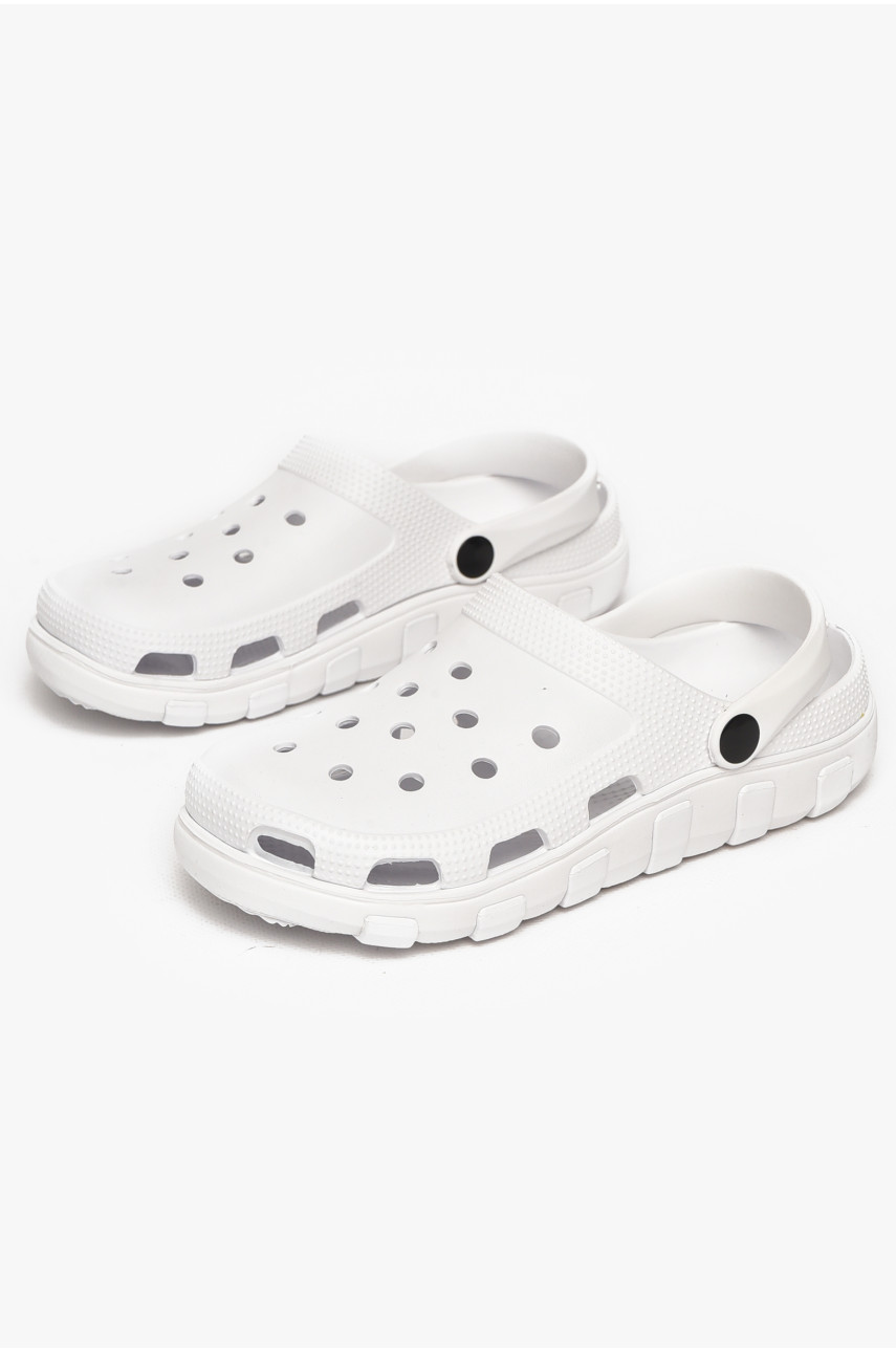 Кроксы женские белого цвета 3022-377 212411