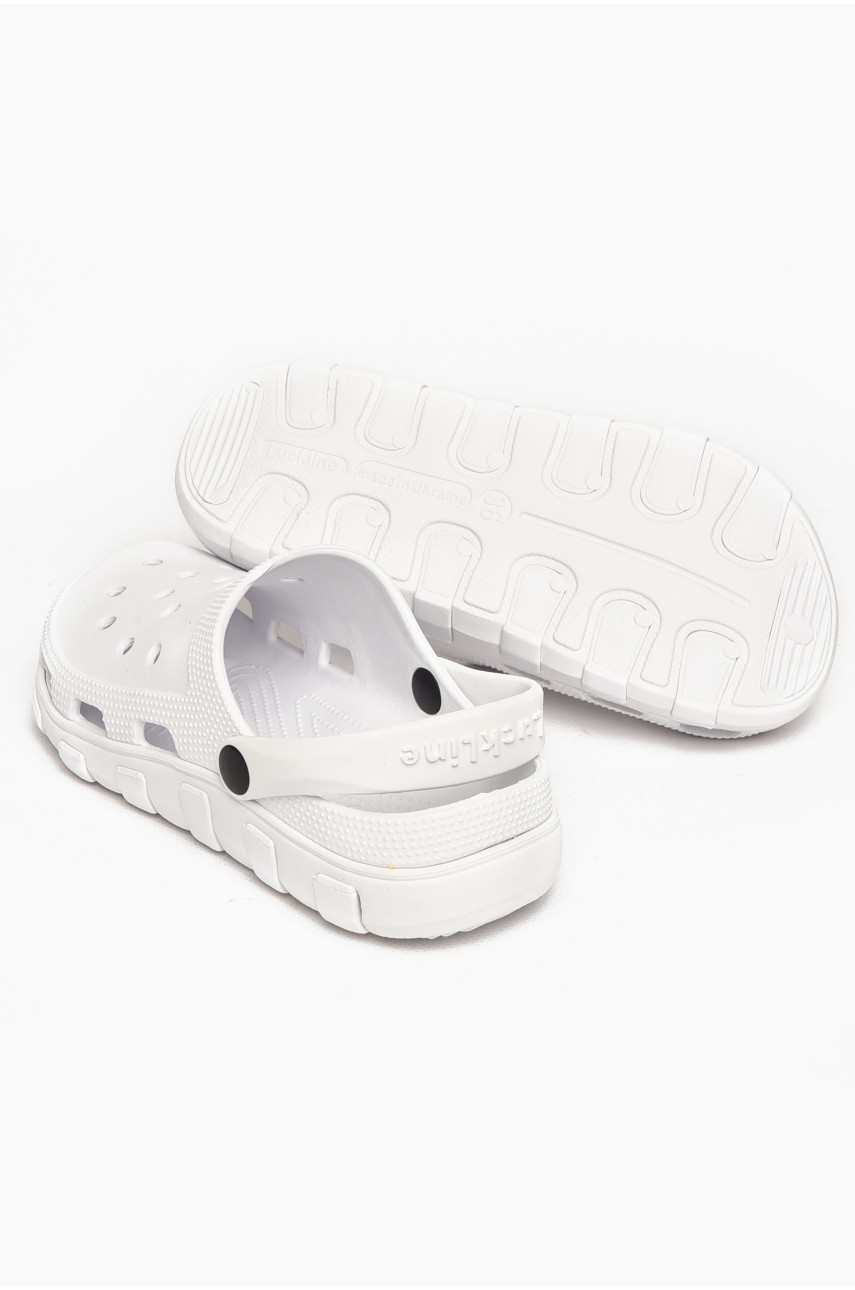 Кроксы женские белого цвета 3022-377 212411