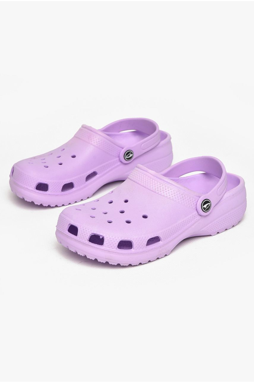 Кроксы детские сиреневого цвета 212414