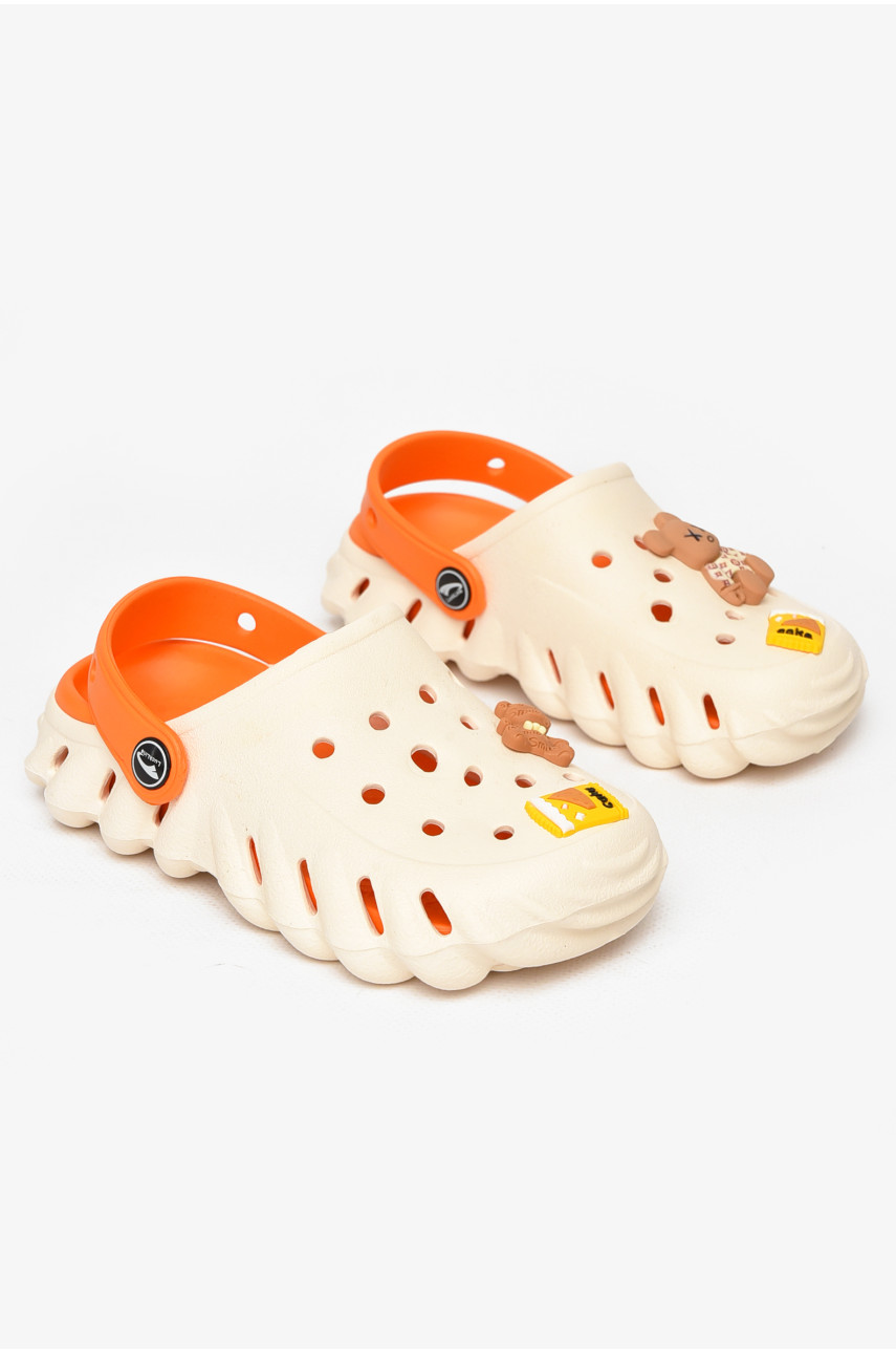 Кроксы детские молочного цвета 212417