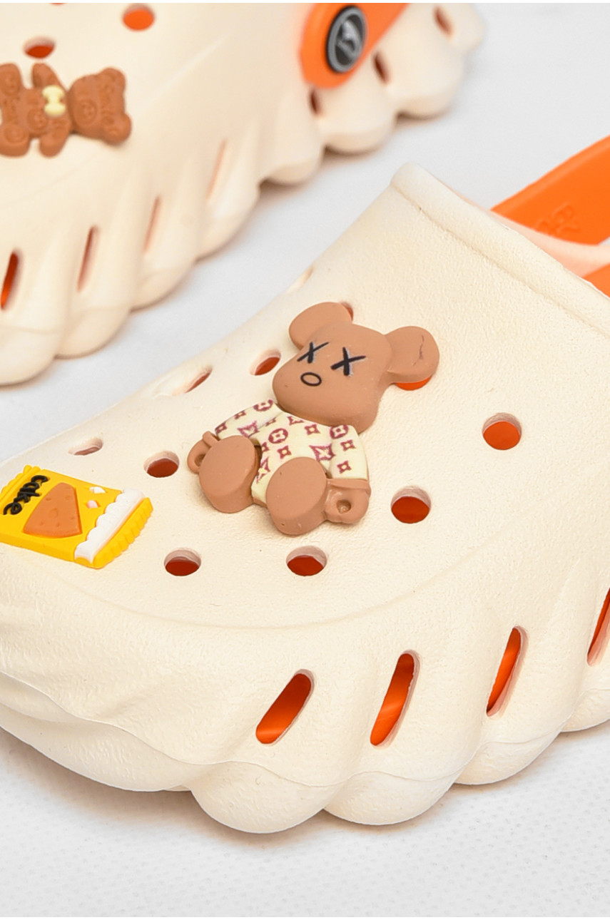Кроксы детские молочного цвета 212417