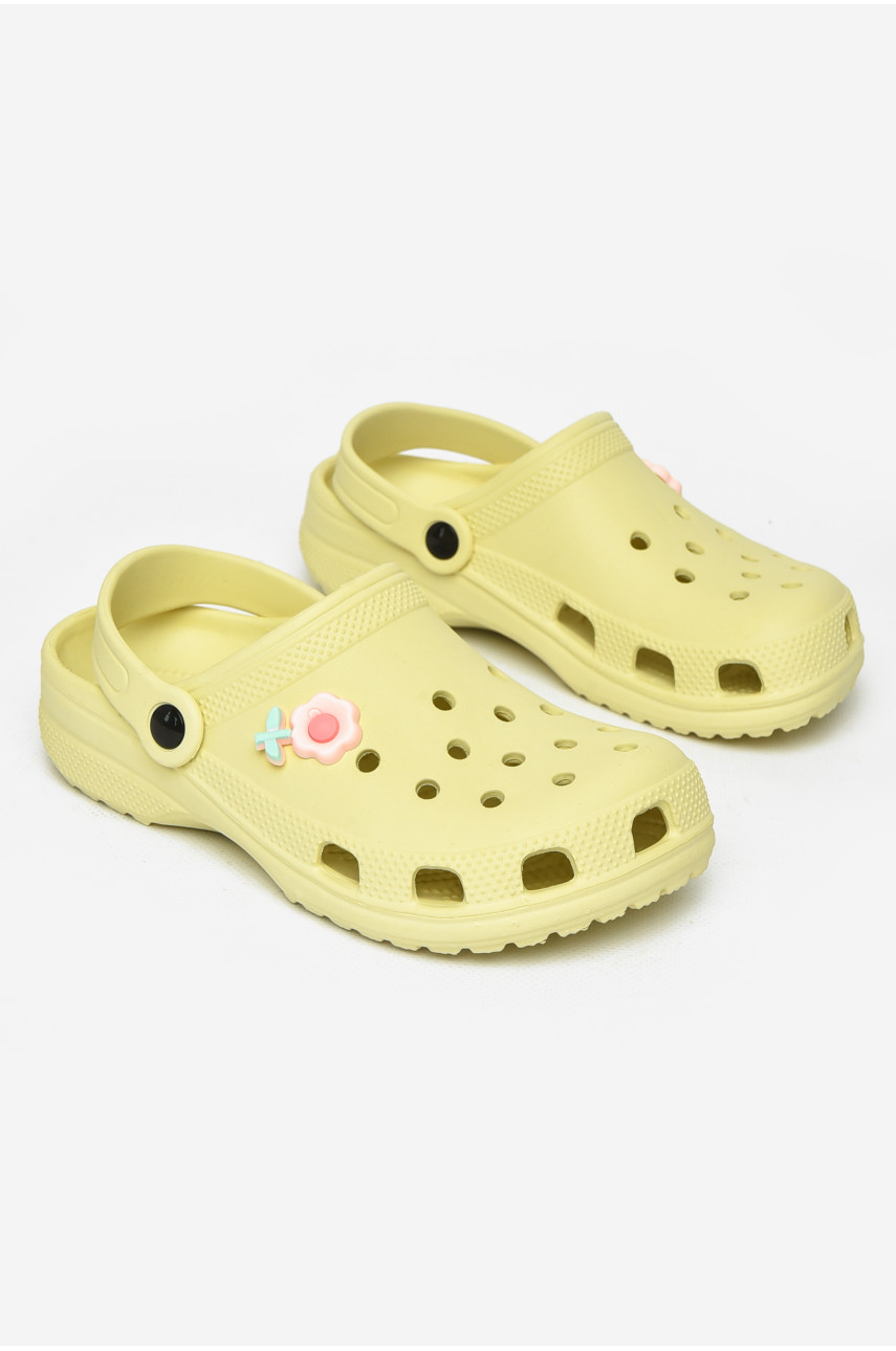 Кроксы детские салатового цвета 212418