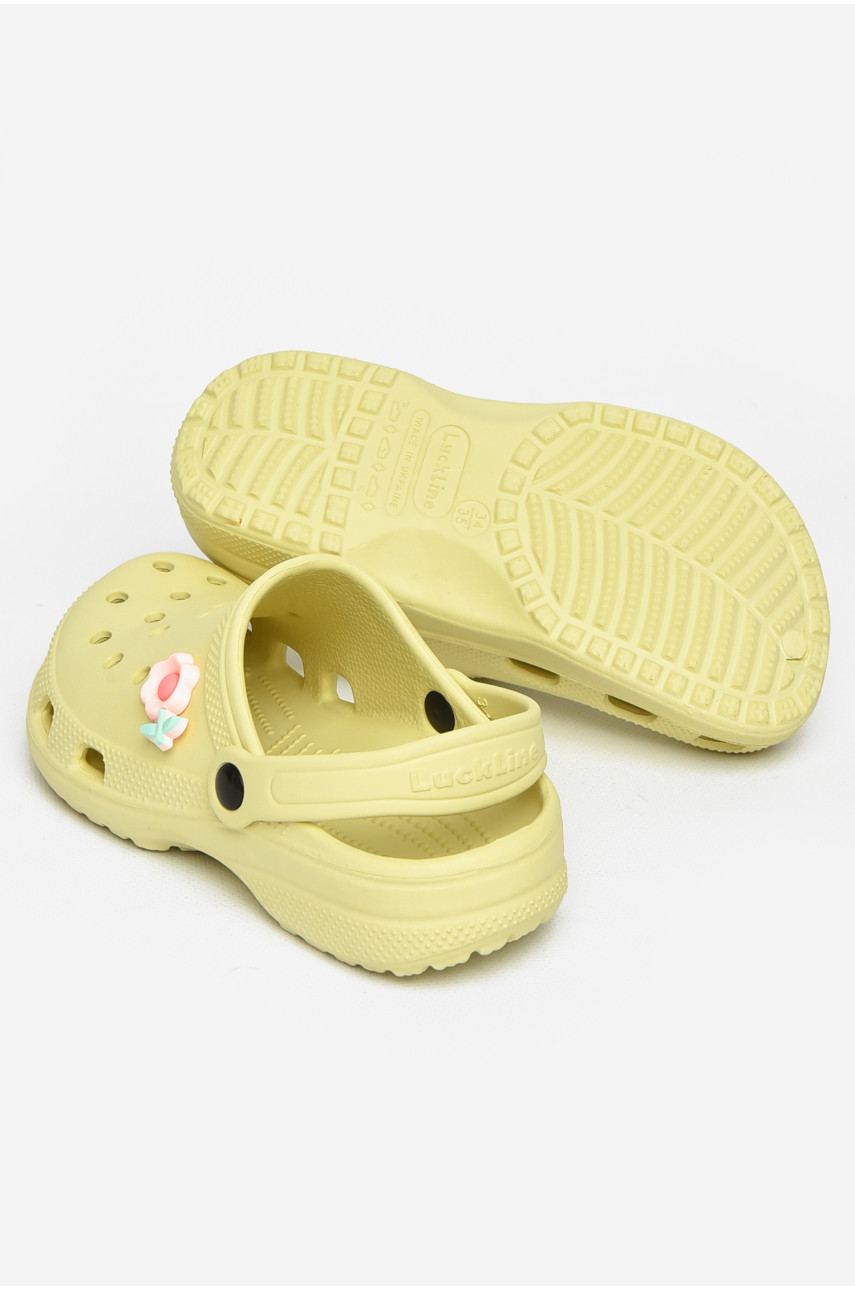 Кроксы детские салатового цвета 212418