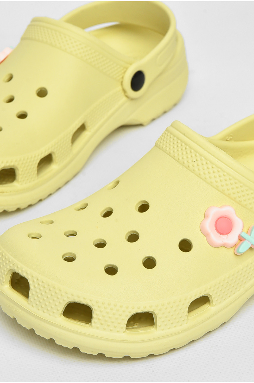 Кроксы детские салатового цвета 212418
