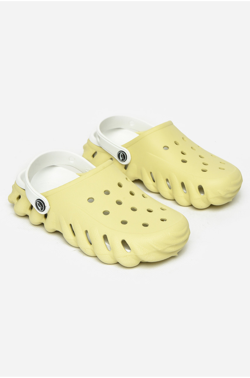 Кроксы детские салатового цвета 212419